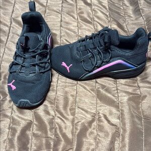Puma Children’s Black and Pink Sneakers